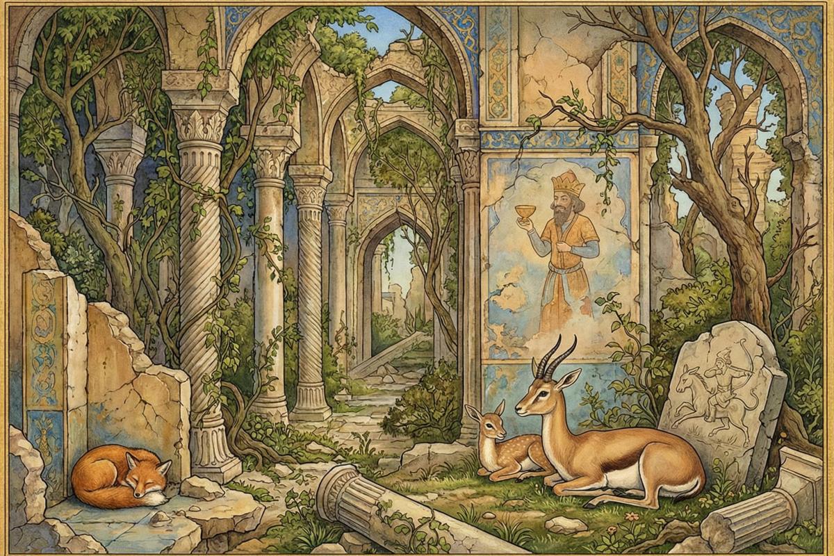 آن قصر که جمشید در او جام گرفت