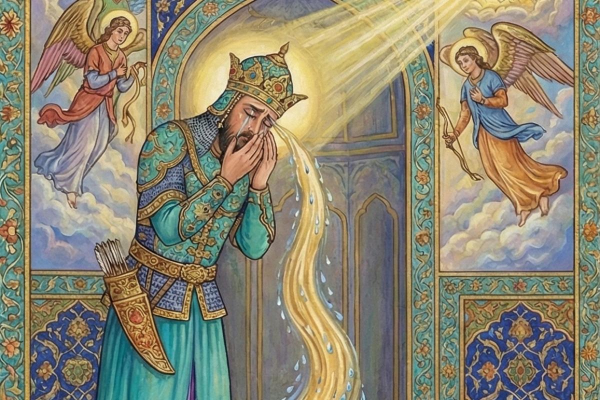 ظاهر شدن عجز حکیمان از معالجهٔ کنیزک بر پادشاه و روی آوردن پادشاه به درگاه خدا و خواب دیدن شاه، ولی را