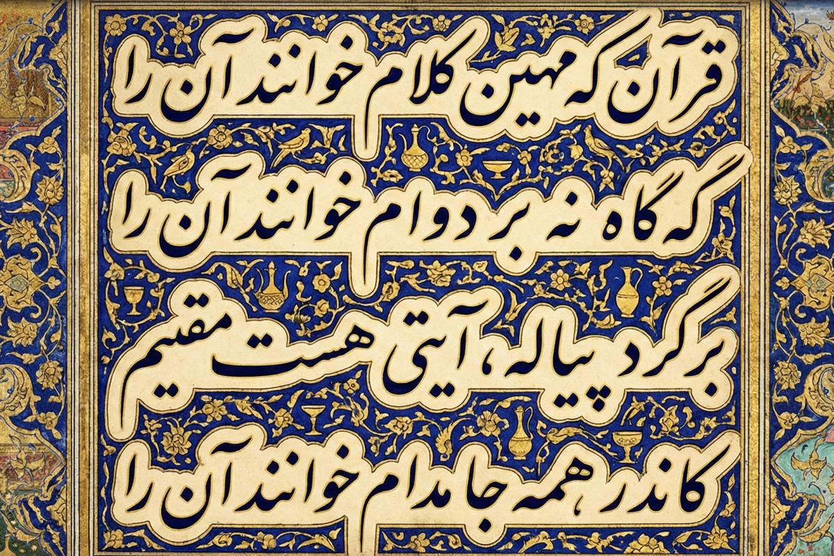 قرآن که مهین کلام خوانند آن را