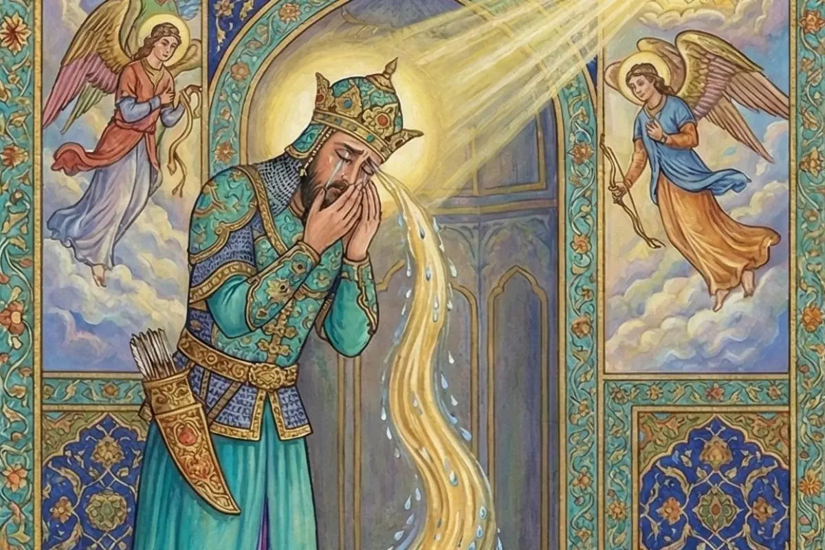 ظاهر شدن عجز حکیمان از معالجهٔ کنیزک بر پادشاه و روی آوردن پادشاه به درگاه خدا و خواب دیدن شاه، ولی را