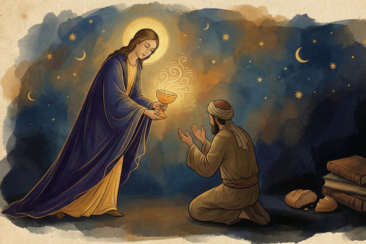 غزل ۹ - من از کجا پند از کجا، باده بگردان ساقیا